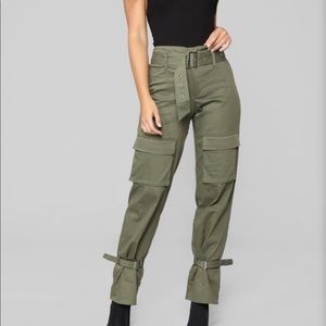 Olive Fashion Nova cargo pants